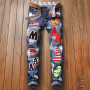 New Fashion Hole Jeans Men's Ripped Skinny Biker Destroyed Denim Trousers
