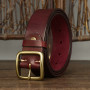 3.8CM Fashion Male Vintage Genuine Leather Luxury Designer Belts New Copper Buckle Jeans Strap Cowboy Ceinture Homme