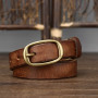 2.3cm Do Old Copper Buckle Width Women Cow skin Genuine Leather Belt Strap Adjustable Retro High Quality