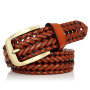 Men and Women Belt Genuine Leather Woven Knitted Quality Luxury strap Belts