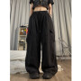 Cargo Pants Women Clothing High Street Vintage Waisted Casual Wide Leg Baggy Jeans