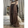 Cargo Pants Women Clothing High Street Vintage Waisted Casual Wide Leg Baggy Jeans