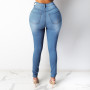 New 5 Colors High Waist Thin Jeans For Women Fashion Casual Slim Elastic Denim Pencil Pants