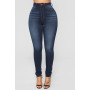 Women's High Waist Slim Jeans Fashion High Stretch Hip Lift Denim Pencil Pants Casual Trousers