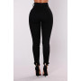 Women's High Waist Slim Jeans Fashion High Stretch Hip Lift Denim Pencil Pants Casual Trousers