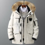 Thicken Men's Down Jacket With Big Real Fur Collar Warm Parka -30 degrees Casual Waterproof Down Coat Size 3XL
