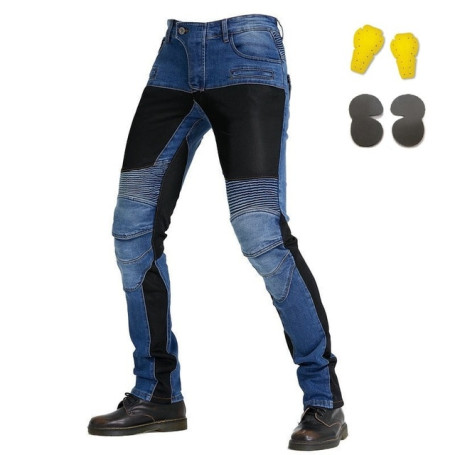 Men Motorcycle Pants Aramid Motorcycle Jeans Protective Gear Riding Touring Black Motorbike Trousers Leisure Motocross Jeans