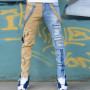 Men's jeans high street straight overalls men's oversized hip-hop yellow denim trousers