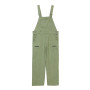 Women's Vintage Green Suspender Jeans Fashion Pocket Straight Wide Leg Pants Casual Baggy Mopping Denim Trouser