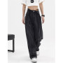 Women Vintage Streetwear Baggy Jeans High Waisted Oversize Wide Leg Pants Grunge Denim Trousers