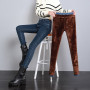 Warm Thick Velvet Jeans High Waist Elastic Pants Skinny Denim Pants Stretch Thermal Jeans Casual Legging Trousers