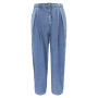 Large Size High Waist Solid-Color Loose Spanning Pants Street Harem Denim Long Pants