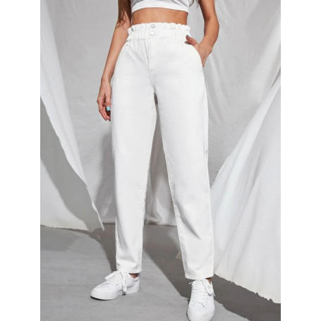 Women Curve Elastic Waist High Waist Harem Pants