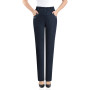 Middle-aged Mother Jeans Loose High waist Black Stretch Straight leg pants Pocket Embroidery Casual Denim Trousers