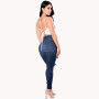 Women's Stretch Skinny Ripped Hole Washed Denim Jeans Slim Jeggings High Waist Pencil Trousers