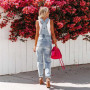 Denim Jumpsuits Women Overall Fashion Ripped Loose Pocket Slim Suspenders Trousers Pants