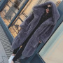 Thick Long Loose Hooded Coat X Long Oversize Fur Coat Ladies Coat Faux Fur Warm Zipper Jacket