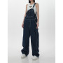 Women's Vintage Denim Overalls Streetwear Fashion Casual Baggy Jeans Bib Rompers Straight Denim Trousers