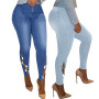 High Waist Slim Pencil Pants Women's Fashion Casual Straight Jeans Lady Streetwear Stretch Skinny Denim Trousers