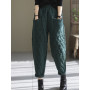 New Loose Oversized Quilted Retro Casual Thickened Harem Pants Women Streetwear Cargo Pants Women