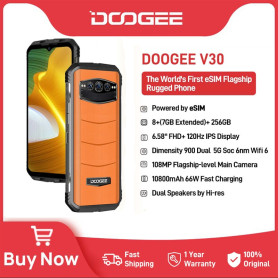 DOOGEE V30 eSIM Dual 5G  Rugged Phone 6.58"FHD 120Hz Display Dimensity 900 6nm Dual Speakers 8+256GB 108MP Camera 10800mAh Phone DOOGEE V30 eSIM Dual 5G  Rugged Phone 6.58"FHD 120Hz Display Dimensity 900 6nm Dual Speakers 8+256GB 108MP Camera 10800mAh Phone