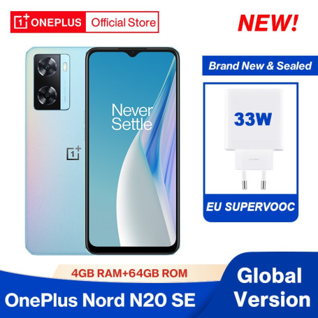 World Premiere OnePlus Nord N20 SE N 20 Global Version Smartphone 4GB 64GB 33W SUPERVOOC 5000mAh 50MP Dual Camera 6.56'' Display