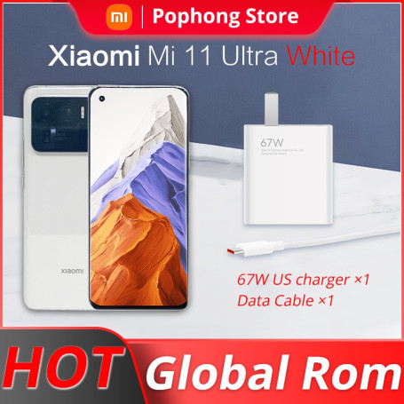 `Global ROM Xiaomi Mi 11 Ultra SmartPhone 2K AMOLED Screen Snapdragon 888 Octa Core up to 67W Fast Charge NFC 50MP Triple Camera