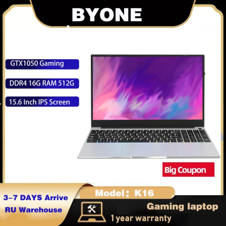i7 Gaming Laptop GTX 1050 4G Graphics Card DDR4 16G RAM 512G SSD 15.6 FHD IPS Windows10 One-click Fingerprint Laptops