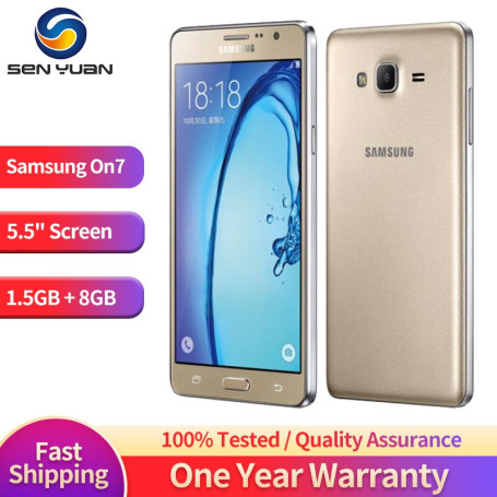 Original Samsung Galaxy On7 G6000 4G LTE Mobile Phone 5.5" 1.5GB RAM 8GB ROM Dual SIM Card 13MP+5MP Quad Core Android SmartPhone