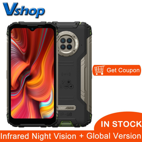 Global Version DOOGEE S96 Pro IP68 Waterproof Smartphone 8GB 128GB 48MP Round Quad Camera 6350mAh Wireless Charge NFC Cellphone