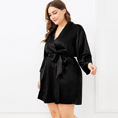Silk Kimono Robe Bathrobe Plus Size Women Satin Robe Sexy Night Grow For Bridesmaid Autumn X-5XL Wedding Nightwear Dress