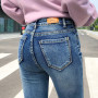 NEW Women Stretch High Waist Classic Retro Jeans Clothes 38 40 Skinny Pants Push Up Leggings Pencil Trousers