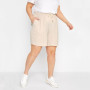 Plus Size Elastic Drawstring Waist Casual Shorts Women Pocket Side Loose Light weight Shorts