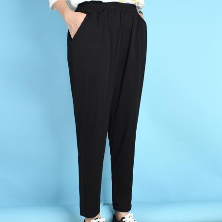 Pencil Pants For Women High Elastic Waist Long Loose Trousers Casual Femme Pants