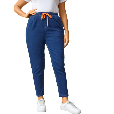 Woman   Harem Pants High Waist  Plus Size  Softener Loose Lady Denim Pants 4xl 5xl 6xl 7xl 8xl