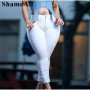 Plus Size High Waist Sexy Skinny White Basic Casual Jeans 4XL Bodycon Slim Straight Pencil Denim Pants Lady Indie Trousers Jean