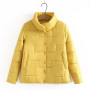 5XL Plus Size Parka Women's Clothing Fashion Wadded Jacket Simple Geometric Pattern Down Cotton Coat