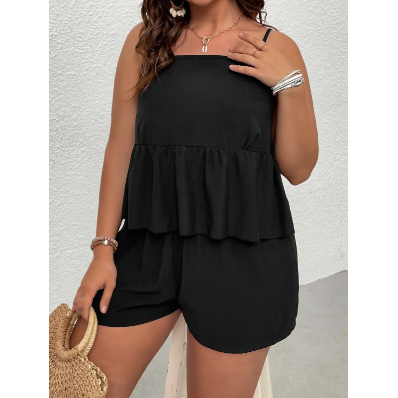 Women Plus Size 4XL Cropped Tops & Shorts Pants Pink Casual Sets