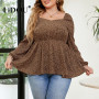 New Fashion  Plus Size Chic Tops Female Long Sleeve