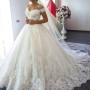 White Off the Shoulder Vestido De Noiva  Wedding Dress Train Custom-made Plus Size Bridal Tulle Mariage