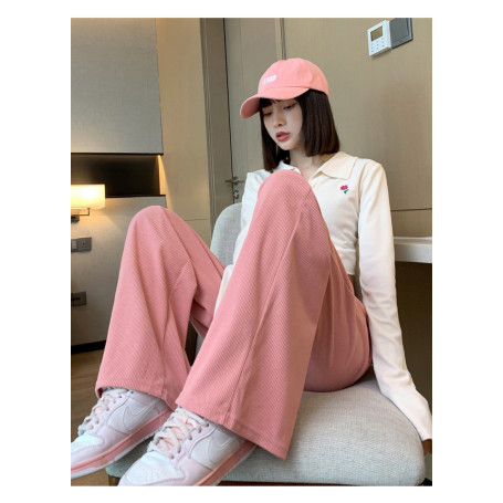 Spring Autumn Drawstring Pants Women Wide Leg Pants High Waist Straight Pant Korean Loose Sweatpants Hip Hop Long Trousers