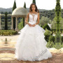 Luxury Wedding Dress Princess Buttons Exquisite Appliques SCOOP Sleeveless Mopping Gown Vestido De Novia Women