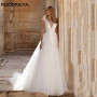 Princess Appliques Straps Wedding Dresses A Line Tulle vestidos de novia playa Strapless Bridal Gowns Custom Made