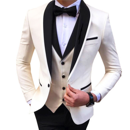 Wedding Evening Dress 3Pieces Jacket+Pants+Vest Men Suit Set Fashion Slim Fit Party Casual Male Blazer Luxury Homme Costume