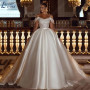 Sequins Off Shoulder Wedding Gowns Sparkly Princess Bridal Ball Gown Strapless Satin Court Train Vestido De Novia