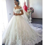 Bridal Gowns Ball Gown Lace Applique Wedding Dress For Women Plus Size