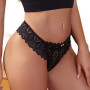Sexy Lace Panties Thin Women Mesh Perspective Underwear Lace Bow Thong Temptation Erotic Lingerie