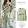 Cotton Pajama Sets Elegant Women Pajama's Sleepwear Bust Padded Loungewear