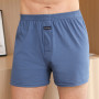 100% Cotton Men Pajama Shorts Solid Elastic Waist Short Pants Casual Breathable 3D Crotch Bottoms Sleepwear