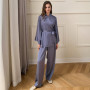Ladies' Long-sleeved Satin Chiffon Thin Suit Home Clothes